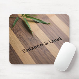 Citação Inspiradora de Liderança Mousepad de Bambu