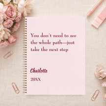 Citação inspiradora de objetivo rosa corado