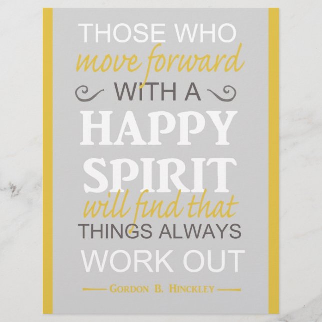 citação inspiradora gordon b hinckley lds (Frente)