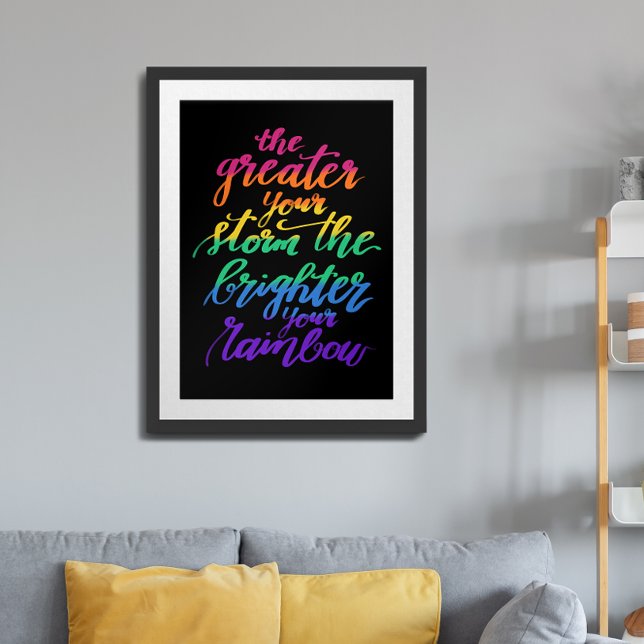 Citação inspiradora Poster Arco-Íris (Criador carregado)