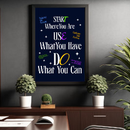 Citação Motivacional - Poster de Inspiração Minima