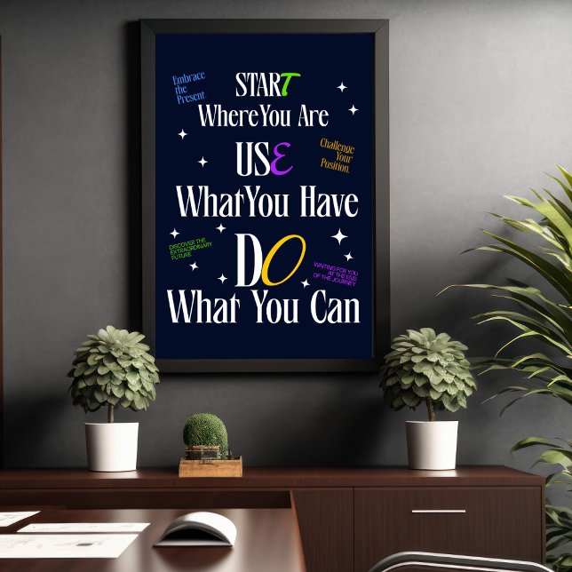 Citação Motivacional - Poster de Inspiração Minima (Motivational Quote – Minimalist Inspiration Poster)