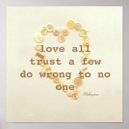 citação motivacional poster sobre amor com coração