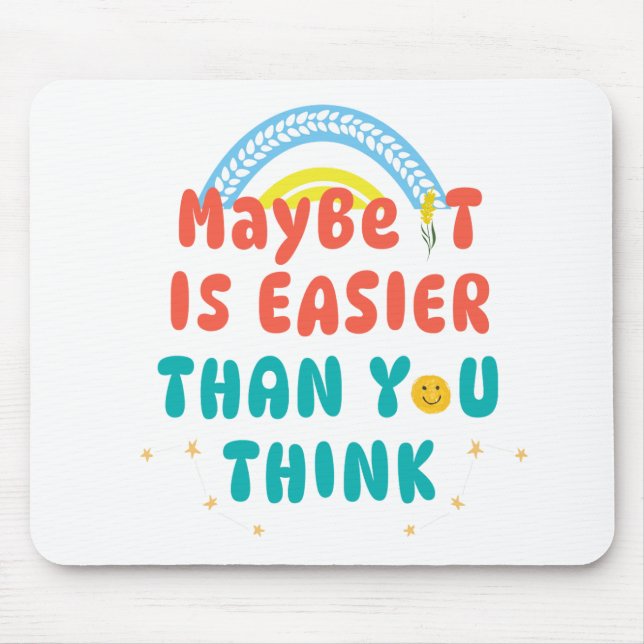 Citação Retro Positiva Mousepad (Frente)