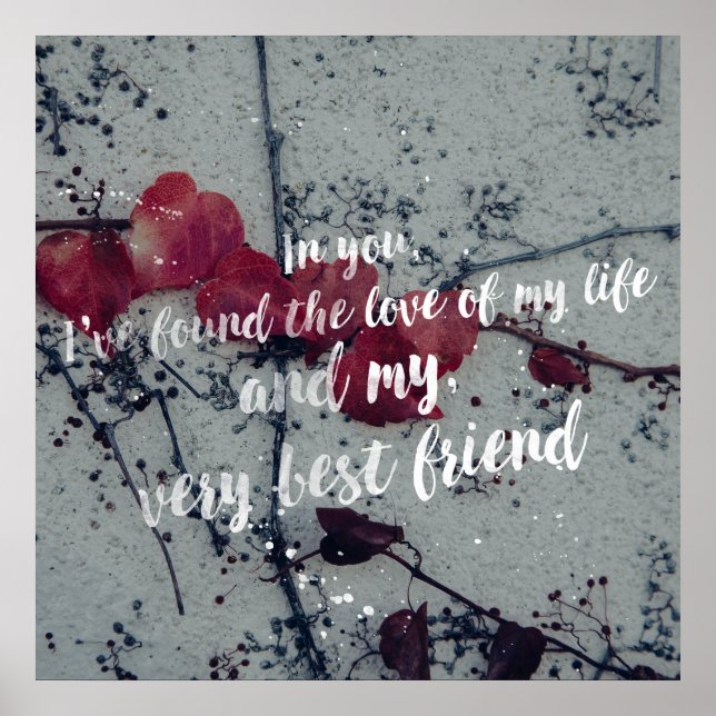 Citações de Amor para Ele - Poster de Tipografia (Frente)