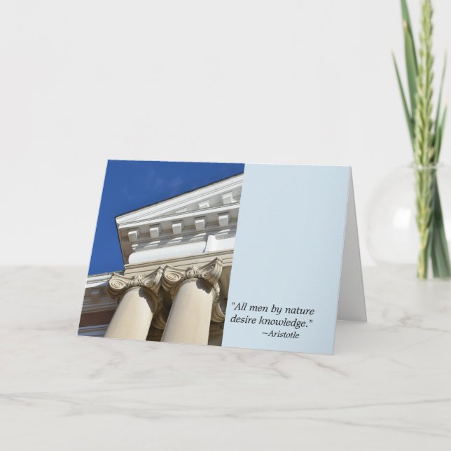 Citações de Aristotle e cartão da graduação das (Frente)