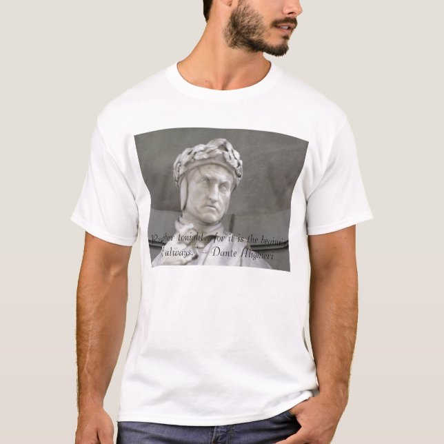 Citações de Dante Alighieri no t-shirt (Frente)
