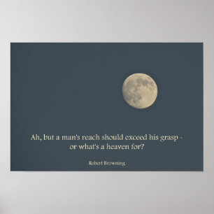 Citações de Robert Browning do poster da Lua che
