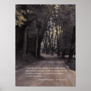 Citações de Shakespeare: Curvatura no poster da