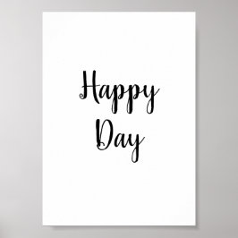 Citações de Texto de Dia Feliz Poster de Decoração