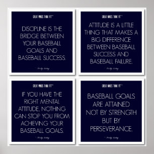 Citações do basebol para a motivação: Poster d
