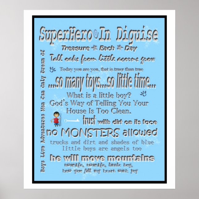 Citações e Sayings Boys Room Subway Art Poster (Frente)