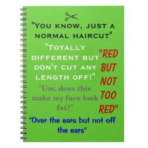 Citações engraçadas do caderno do cabeleireiro