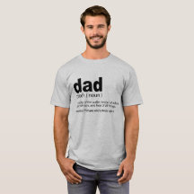 Citações engraçadas do t-shirt do pai da definição