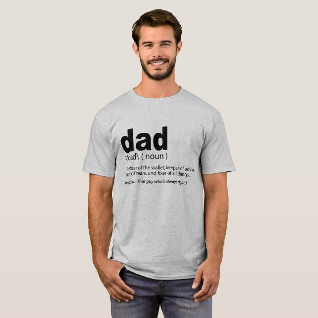 Citações engraçadas do t-shirt do pai da definição (Frente Completa)
