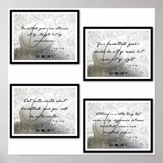 Citações Inspiracionais de Basquete de Poster 9 a  (Frente)