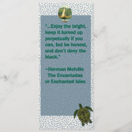 Citando tartaruga e marcador de barco