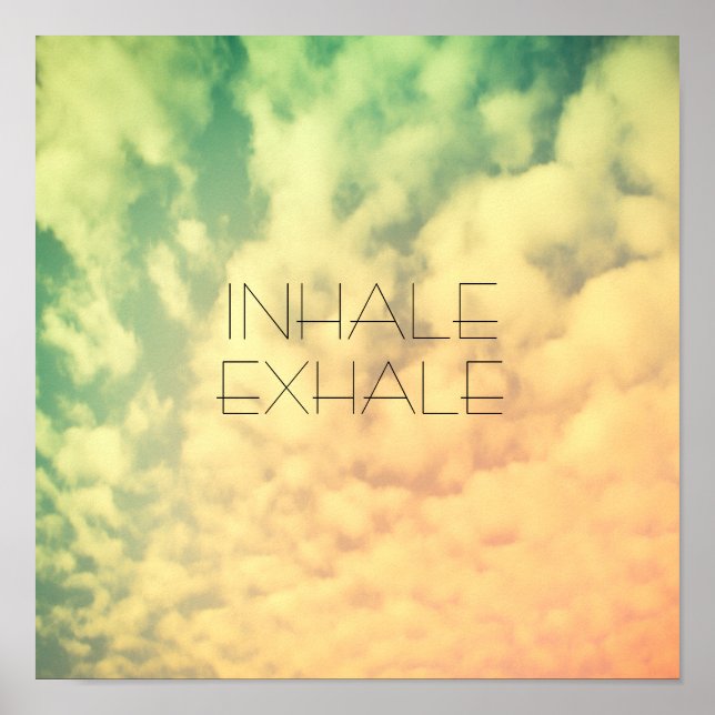 citar texto de poster de tipografia em nuvens (Frente)