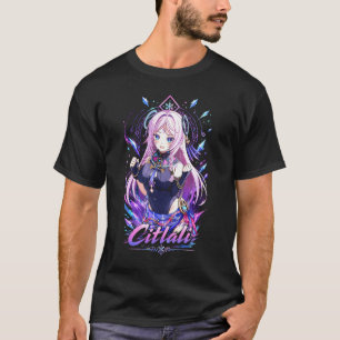 Citlali Genshin Arte 23   Camiseta Preta Básica