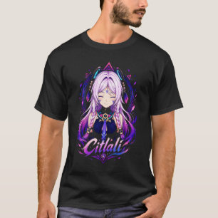 Citlali Genshin Arte 42   Camiseta Preta Básica