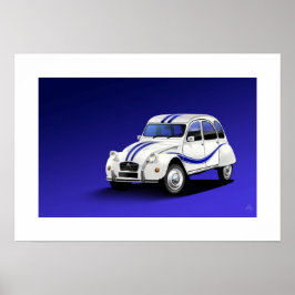 Citroen 2CV Beachcomber Poster Illustração