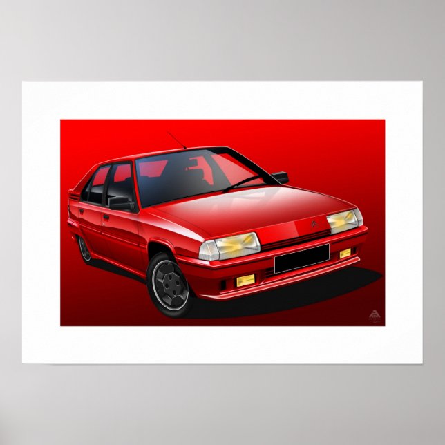 Citroen BX 16V - Poster ilustrada (Frente)
