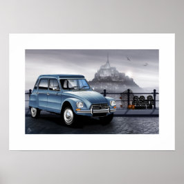 Citroen Dyane Poster ilustração