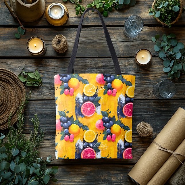 Citrus Berry Bliss Wellness Tote Bag (Criador carregado)