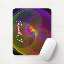 Citrus Color Blend Geometric Mouse Pad
