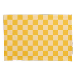 Citrus cream checkered board pattern