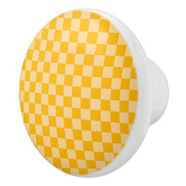 Citrus cream checkered board pattern