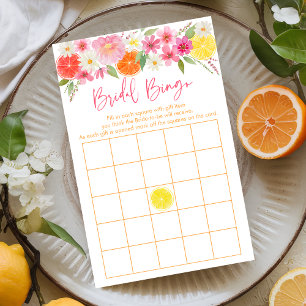 Citrus Floral Chá de panela Bingo Game