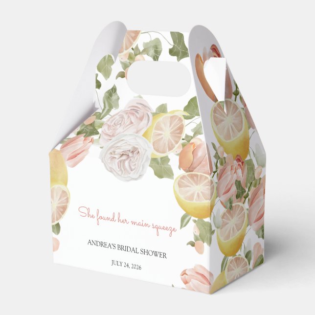 Citrus | Floral Rosa | Caixa de Favor para Chá de  (Frente)