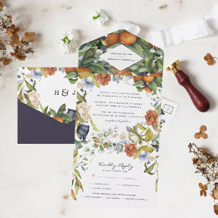 Citrus Floral tardio Casamento Botânico