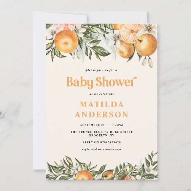 Citrus, laranja + chá de fraldas florescente (Frente)