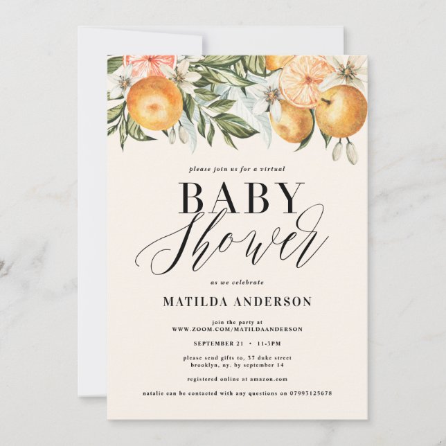 Citrus, laranja + chá de fraldas virtual florescen (Frente)