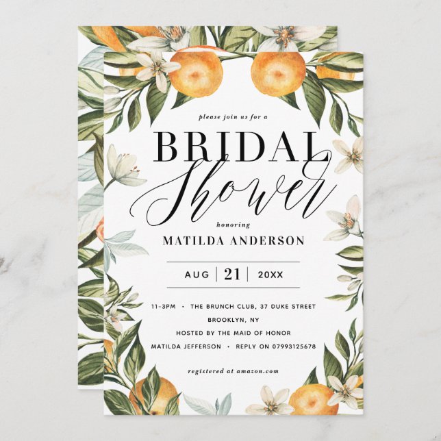 Citrus, laranja + chá de panela florescente (Frente/Verso)