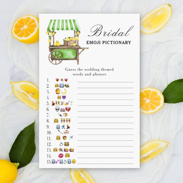 Citrus lemon - bridal shower emoji pictionary game (Criador carregado)