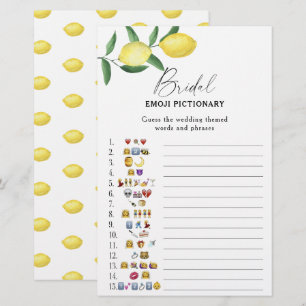 Citrus lemon - jogo pictionary de chá de panela em