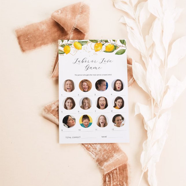 Citrus Lemon Labor ou Cartão de Chá de fraldas de  (Criador carregado)