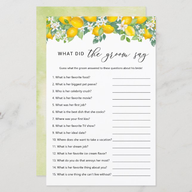 Citrus Lemon O Que O Grupo Disse? (Frente/Verso)