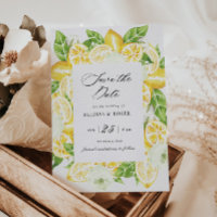 Citrus Lemon Tree Elegant Salvar O Convite De Data