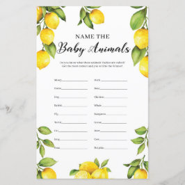 Citrus Lemons Nomeia O Jogo Dos Animais Bebês