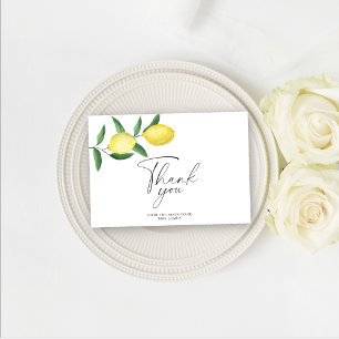 Citrus limão - cartões de agradecimentos chá de pa