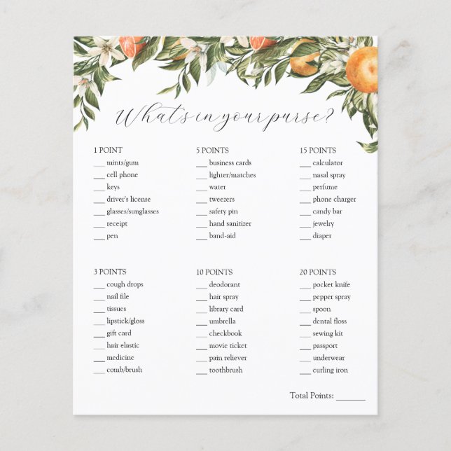 Citrus O que está no seu jogo de Chás de panela (Frente)