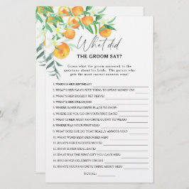 Citrus - O que o noivo disse jogo de noiva