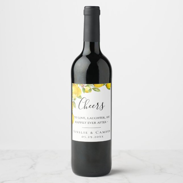 Citrus Orchard - Rótulo de Vinho Personalizado (Frente)