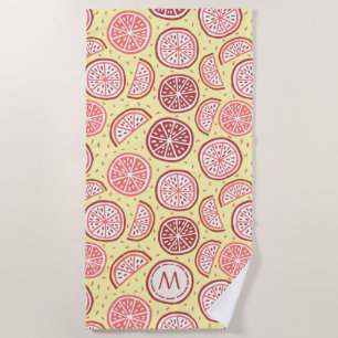 Citrus Padrões de toalha de praia personalizada