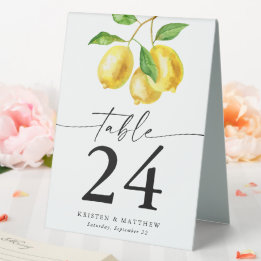 Citrus Watercolor Table de Limão