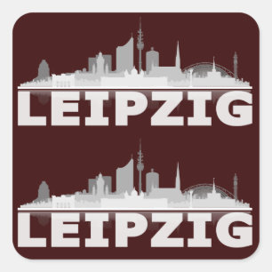 City de Leipzig Skyline autocolante